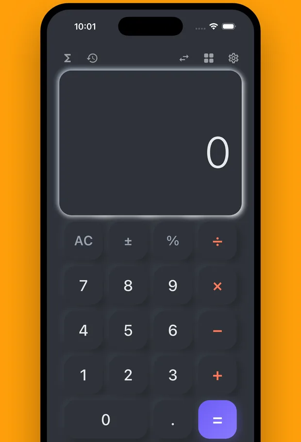 Prism Calculator on iPhone